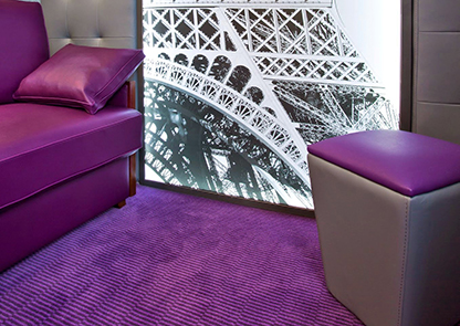 Porady wybór Hotel salon kolor fioletowy